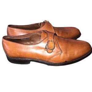 Allen Edmonds Lubbock Monk Strap $295 Rough Collection Loafer Brown, Men 9.5 D
